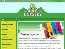 Tablet Screenshot of littledreamsnursery.com